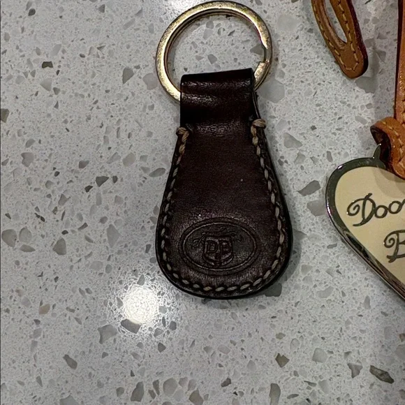 LOT of Dooney & Bourke Heart Keychain Set - Brown, Tan, Black - Picture 2 of 3